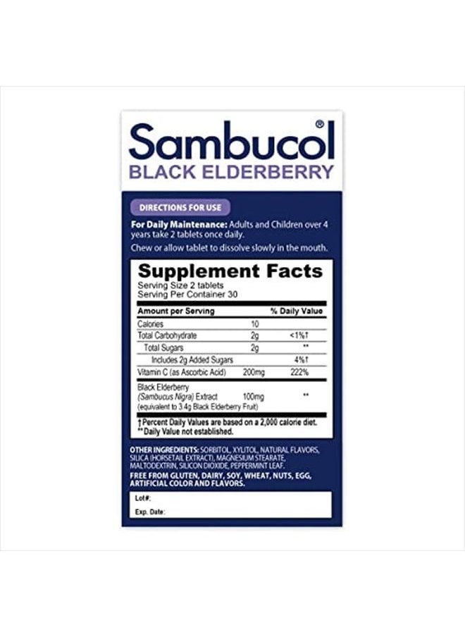 Black Elderberry Chewable Tablets - Added Vitamin C, Chewable Elderberry Kids & Adults Tablets, Supports Immunity, Black Elderberry Tablets, Chewable Elderberry, Gluten Free, Vegan - 60 Count - pzsku/Z0F5C7BC86827FEE6B508Z/45/_/1686479582/7897490d-05c7-4ed1-857f-8647d2c4b4eb