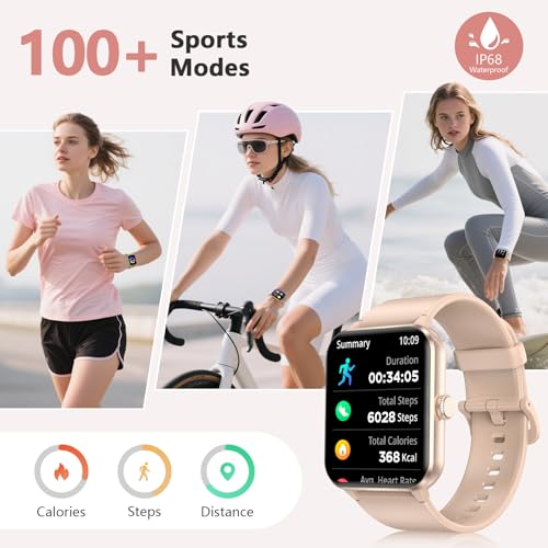 Blackview 2026 Fitness Tracker AnswerMake Calls Smart Watch for Men and Women with Heart RateSpO2Sleep Monitor2 Straps 100 Sports Modes IP68 Waterproof Activity Tracker for AndroidiPhone - Image 3