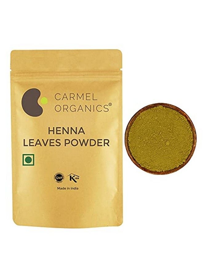 CARMEL ORGANICS مسحوق أوراق الحناء النقية من إل آند بيور (8 أونصة) لتلوين الشعر | بدون مواد حافظة أو ألوان مضافة  - Image 1
