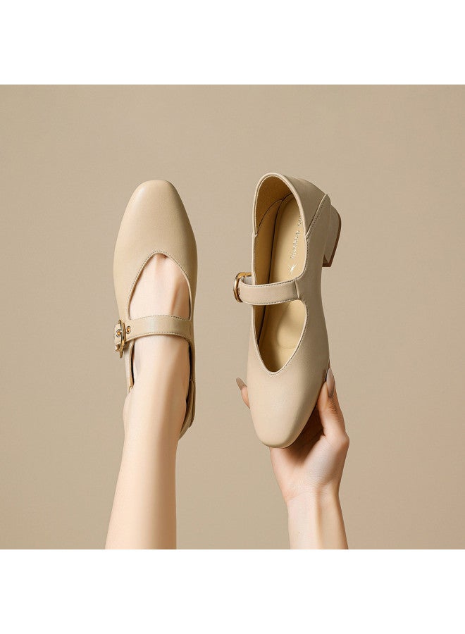 RED DRAGONFLY Sheepskin Insole] Spring 2026 New Arrival Buckle Mary Jane Shoes Women Two-way Wear Shallow Vocation Flats - Image 2