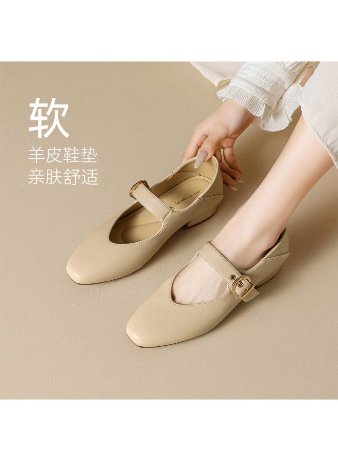 RED DRAGONFLY Sheepskin Insole] Spring 2026 New Arrival Buckle Mary Jane Shoes Women Two-way Wear Shallow Vocation Flats - Image 5