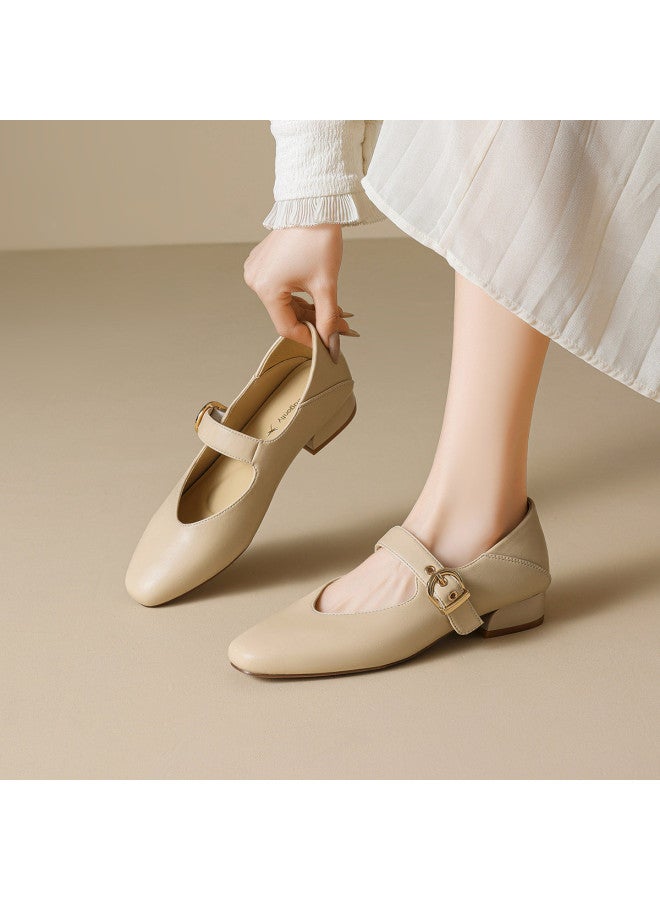 RED DRAGONFLY Sheepskin Insole] Spring 2026 New Arrival Buckle Mary Jane Shoes Women Two-way Wear Shallow Vocation Flats - Image 3