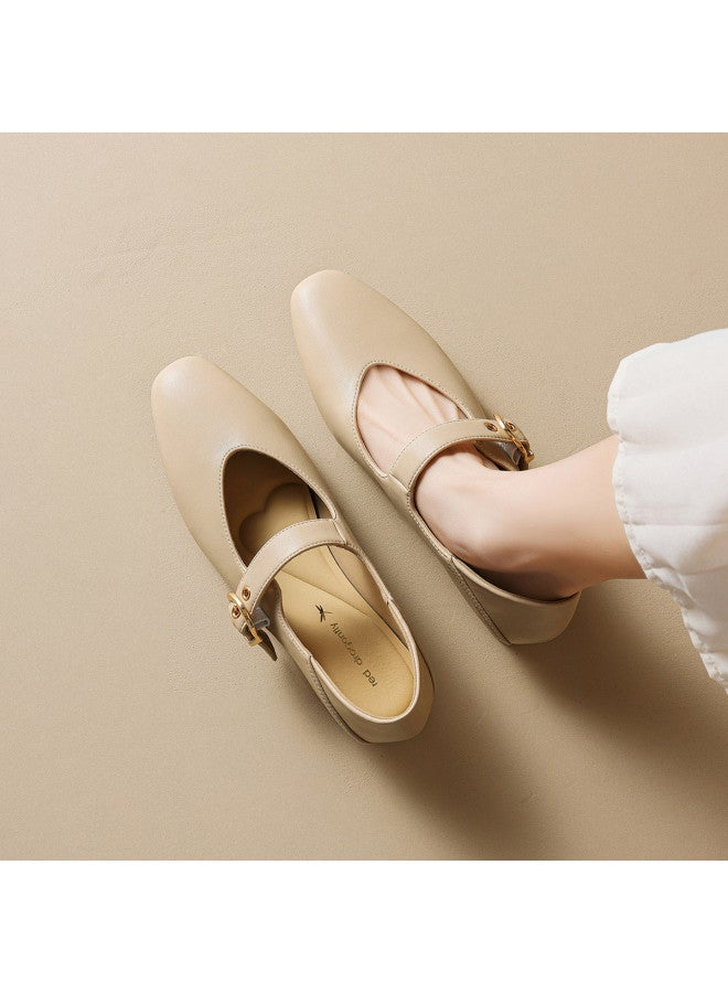 RED DRAGONFLY Sheepskin Insole] Spring 2026 New Arrival Buckle Mary Jane Shoes Women Two-way Wear Shallow Vocation Flats - Image 4