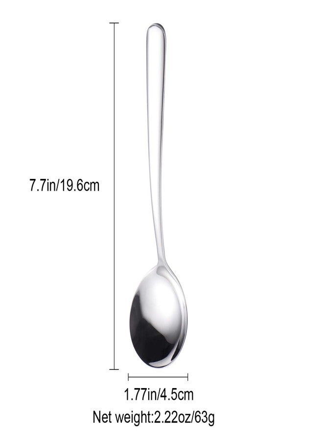 Ironx Soup Spoons 6-Pack 18/10 Stainless Steel Big, Large and Heavy Duty Round Spoons Elegance Series 7.7 Inch Long 2.2 Ounces Weight by IRONX (biggest soup spoons) - Image 2