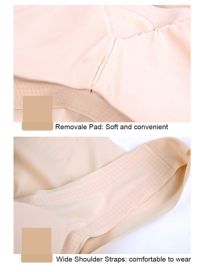 Women Comfortable Bra Plus Size Wirefree Soft Lightweight Tank Tops Sleep Bras - Image 2