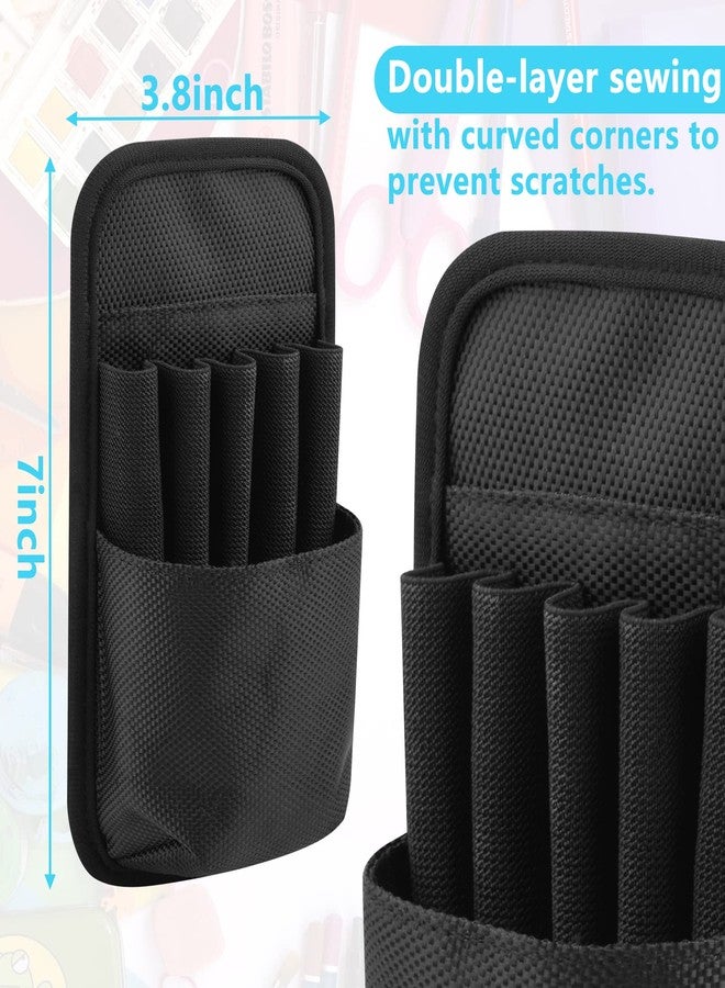 Homakover 1680D Nylon Belt Pen Holder Multifunctional Adjustable Pencil Holder Pouch Pen Sleeve Case for Sharpie Fine Point, Rulers and Scissors (Black) - Image 3