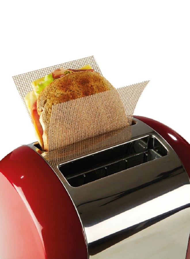 Bread Toast Holder Red and Silver 23.6 x 0.8 x 17.6 cm 1-CCC-154/TBC