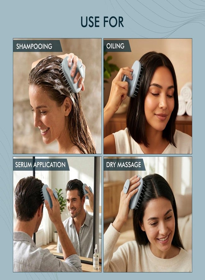 أي كونيك فرشاة شامبو الشعر IKONIC Me IKM-2129 صديقة للبيئة، بشعيرات طويلة مدببة لفك التشابك بلطف، تقلل من تراكم المنتجات والقشرة، وتحفز الدورة الدموية لجذور شعر صحية، للاستخدام على الشعر الرطب والجاف - لون أزرق فاتح - Image 5