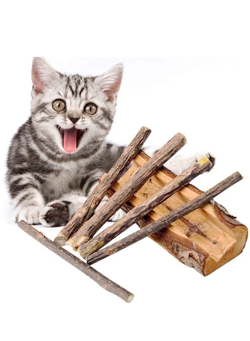 Cat Teeth Grinding Chew Toy for Cat Kitten Natural Matatabi Dental (5pcs)