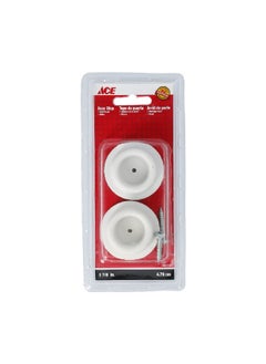 ACE 2-Piece Wall Mounted Door Stop White 1 x 1-7/8 Inch 5295019  - Image 1