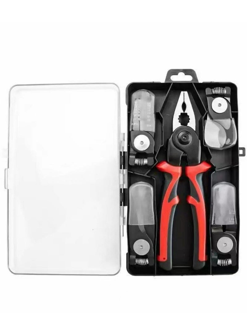 دينكس 5 في 1 مجموعة أدوات كماشة، كماشة لتكسير الأسلاك، كماشة ذات الأنف المدور، أدوات تعرية محمولة - Image 1