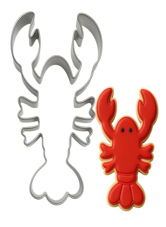 Foose Cookie Cutters Lobster/Crawfish Cookie Cutter, 5" Made in USA (Tin Plate Steel) - Image 1