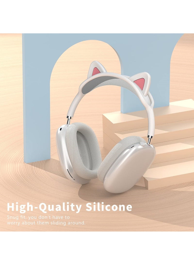 Generic - Cute Cat Ears Headband Cover for AirPods Max, Soft Silicone Headphone Protectors with Comfort Cushion, Top Pad Protector Sleeve - Image 1