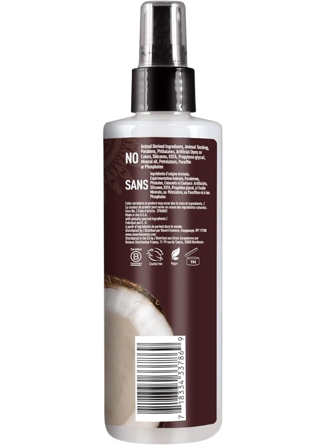 Desert Essence Coconut Hair Defrizzer & Heat Protector Spray 235 ml - Image 4
