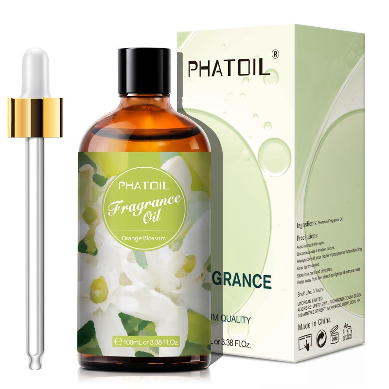 PHATOIL زيوت عطرية من PHATOIL 3.38FL.OZ برائحة زهر البرتقال للعلاج بالروائح، زيوت أساسية للناشرات المنزلية، مثالية للناشر، صنع الشموع والصابون، منتجات معطرة منزلية الصنع - 100 مل - Image 2