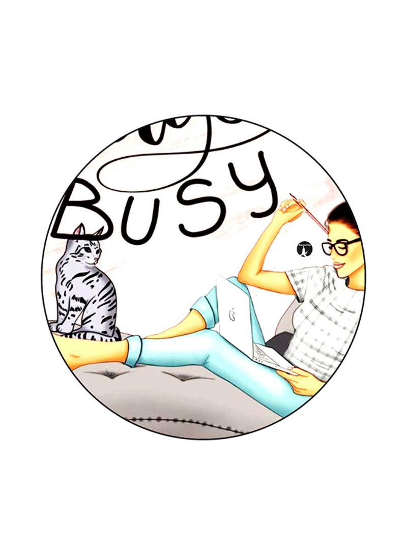 A Woman Printed Mouse Pad Multicolour