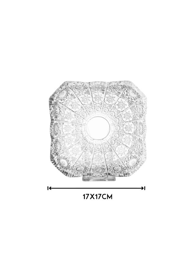 باساباش صحن للتقديم من الزجاج الصافي و المتعدد الاستخدام و تقديم مميز المقاس 17*17 سم - Image 5