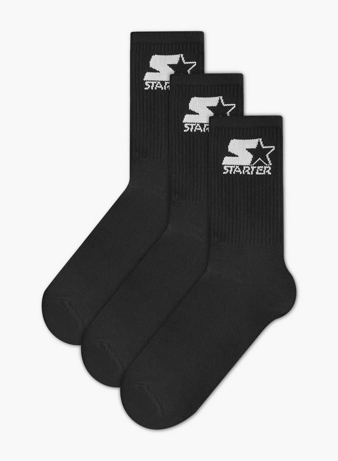 STARTER Set of 3 - Starter Ribbed Crew Length Socks with Antibacterial Protection - Image 1
