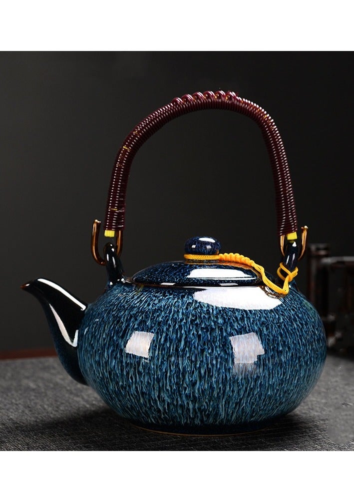 Large Kiln Transformation, Built Cup Tea Pot, Chinese Style Tea Set, Household Office Ceramic Single Pot, Lifting Beam Pot  - Image 1