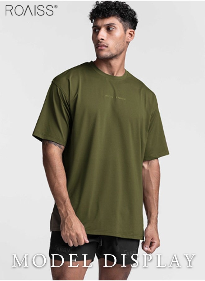 Men's Loose Fitting Breathable Sports Quick Drying T-Shirt Fashion Round Neck Running Fitness Short Sleeved Top Everyday Versatile Pullover - pzsku/Z0F5D70E3C4D6C255AA25Z/45/_/1725437344/1811108c-ea8d-4d70-ac4a-169d9815cabc