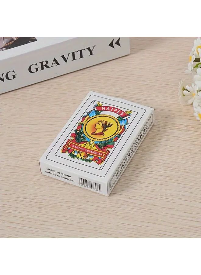 1Set 50Pcs Spanish Poker Cards Exquisite Casual Paper Game Playing Set - Image 1