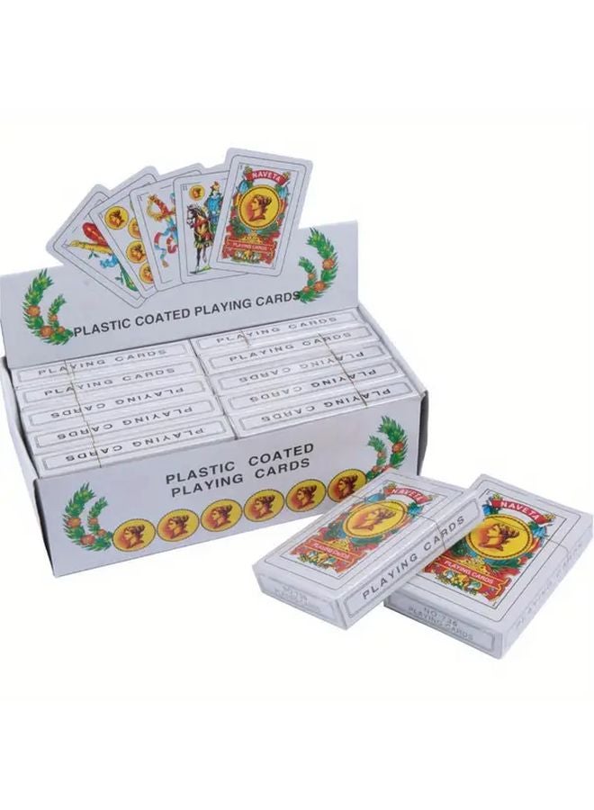 1Set 50Pcs Spanish Poker Cards Exquisite Casual Paper Game Playing Set - Image 2