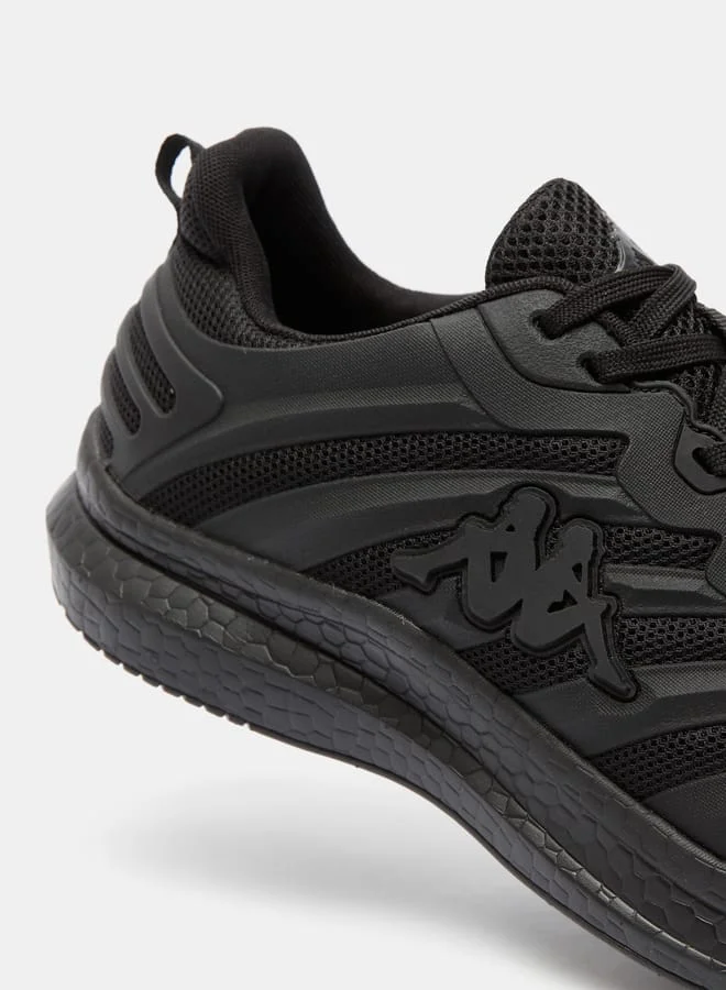 كابا Men's Textured Sneakers Shoes with Lace-Up Closure أسود