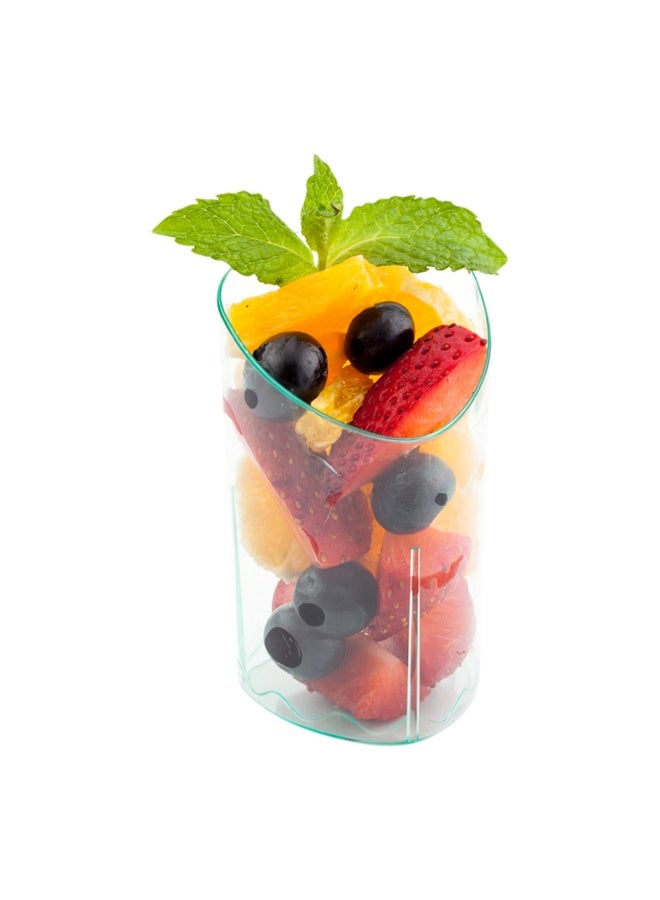 Restaurantware 3 Ounce Shot Glasses, 100 Round Shot Cups - With Seagreen Finish, Disposable, Plastic Shot Glasses, For Serving Samples At Wedding Banquets And Catered Events - Image 2