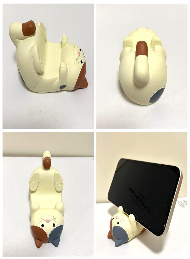 Eysinyge Resin Cat Figurine Phone Stand - Sturdy Design to Hold Smartphones Without Tipping, Cute Phone Holder Gift for Cat Lovers, Desk Decor Accessory 5.7 oz 3.3 x 2.3 x 2.0 in - Image 3