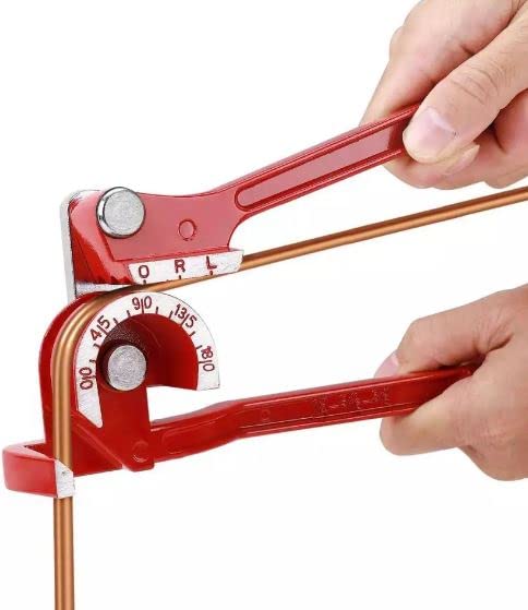 Helmik 180 degree Aluminum 3 in 1 Heavy Duty Manual Pipe Tube Bending Tool Pipe Tube bender Manual Elbow Tool Manual Elbow Tool Pipe Cutter Size 14 6mm 516 8mm and 38 10mm - Image 1