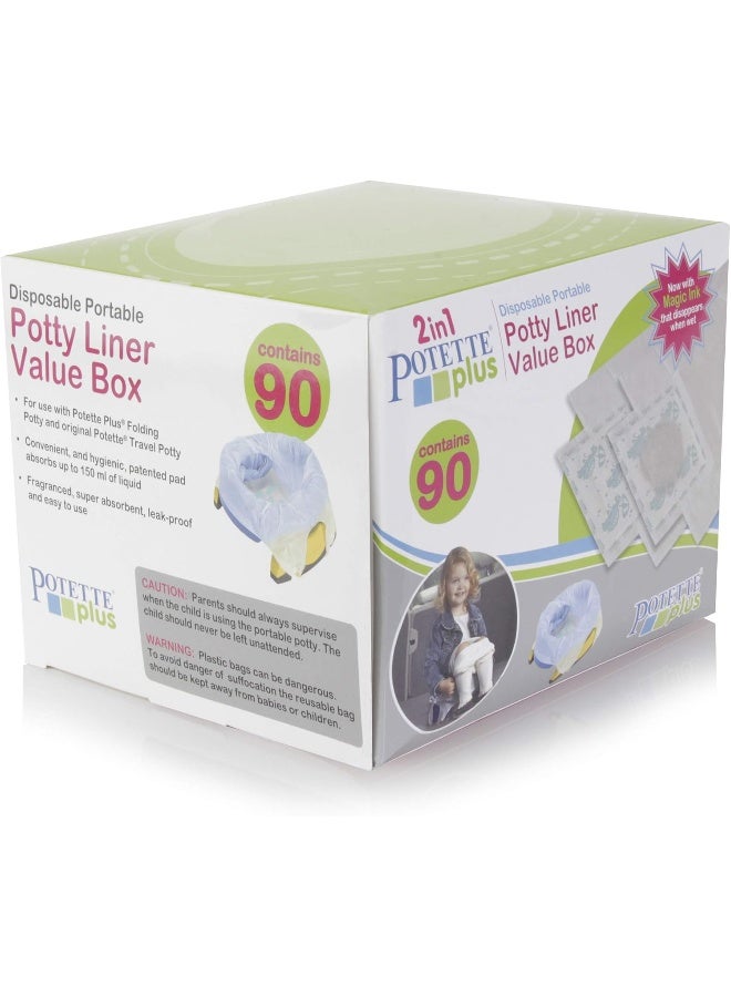 Kalencom Kalencom Potette Plus Potty Seat Liners with Magic Disappearing Ink Value Box - 90 Liners - Image 5