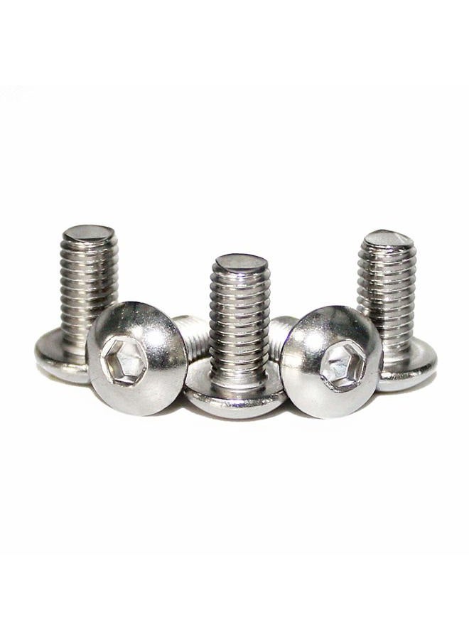 Fullerkreg Button Head Hex Drive Screw Passivated 18-8 Stainless Steel, M6 x 1.0 mm Thread M6 x 12mm - Image 2