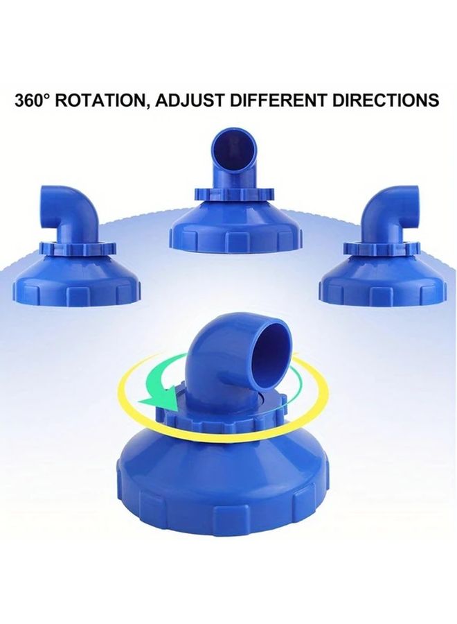 Blue 360 Degree Rotating Pool Inlet Nozzle 4Pcs Set For 32Mm And 38Mm Pipes Ventilation Accessory - Image 5