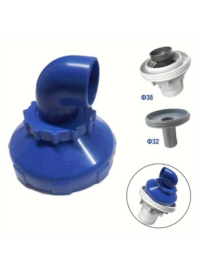 Blue 360 Degree Rotating Pool Inlet Nozzle 4Pcs Set For 32Mm And 38Mm Pipes Ventilation Accessory - Image 1