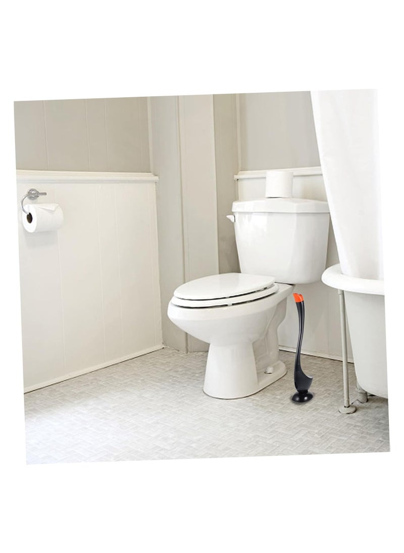 Angled Toilet Brush with Stand, Long Handle Design