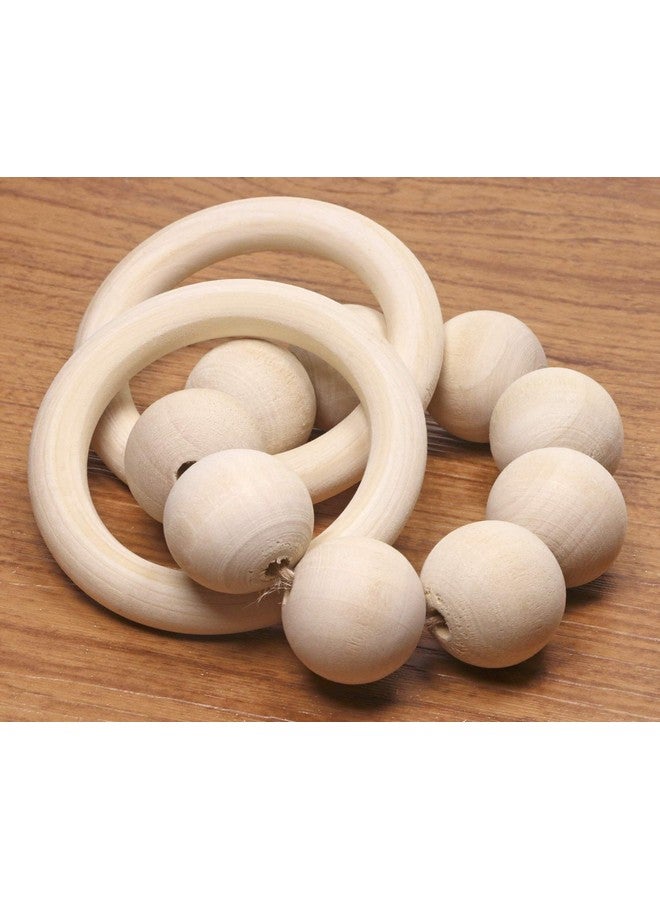 ecofynd Wooden Rings (70mm), Pack of 10 | Natural Wood Rings Without Paint Smooth Unfinished Wood Circles for Cotton Craft DIY Baby Teething Ring Pendant Connectors Making (70mm) (3 x 0.4 inches) - Image 5