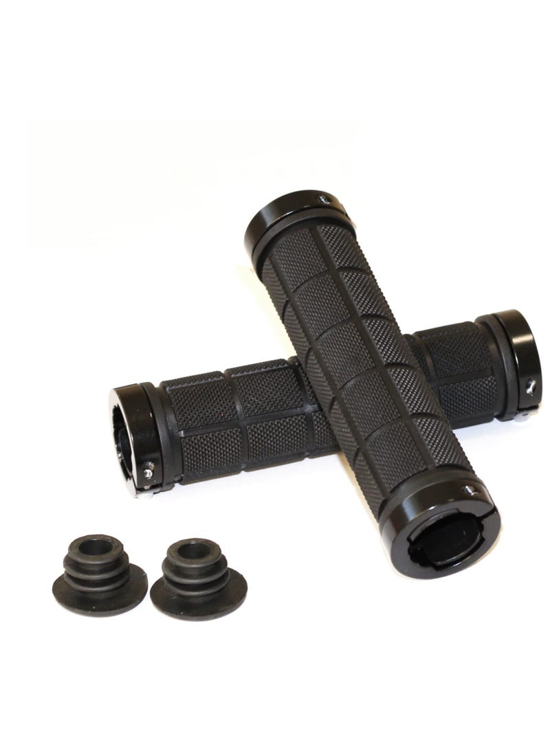 KASTWAVE Bicycle Handlebar Grips, Rubber Anti-Slip Grip Handlebar for MTB/BMX Mountain Bike Bicycle Accessories Black 2 Pack  - Image 1