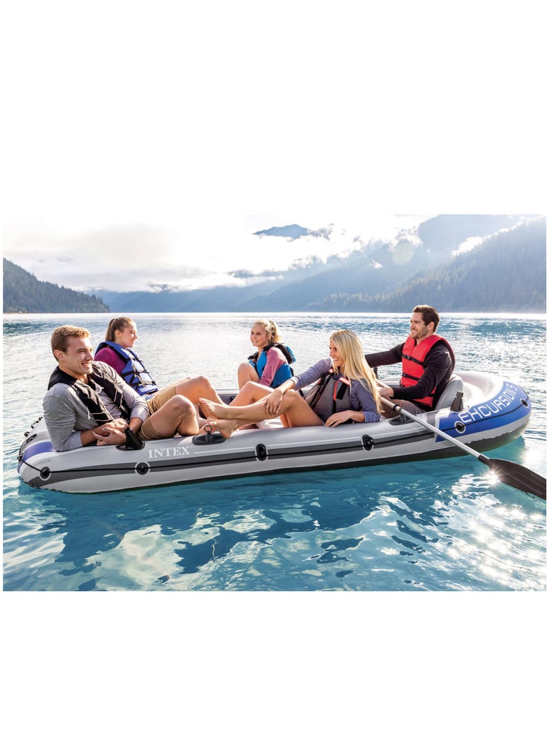 انتكس رحلة 5 مجموعة القوارب | قارب قابل للنفخ يتسع لخمسة أشخاص لصيد الأسماك والتخييم والأنشطة الترفيهية على البحيرة - Image 5