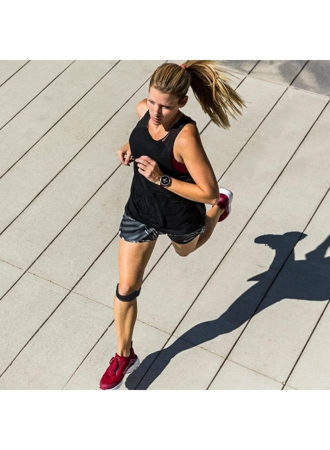 عبوتان من دعامة الركبة لتخفيف الألم ودعم الرضفة مع حزام تثبيت الرضفة القابل للتعديل لركبة القافز، والتهاب الأوتار، والجري، وكرة السلة، والمشي لمسافات طويلة، والكرة الطائرة، والقرفصاء، والتنس، وما إلى ذلك (أسود) - Image 5