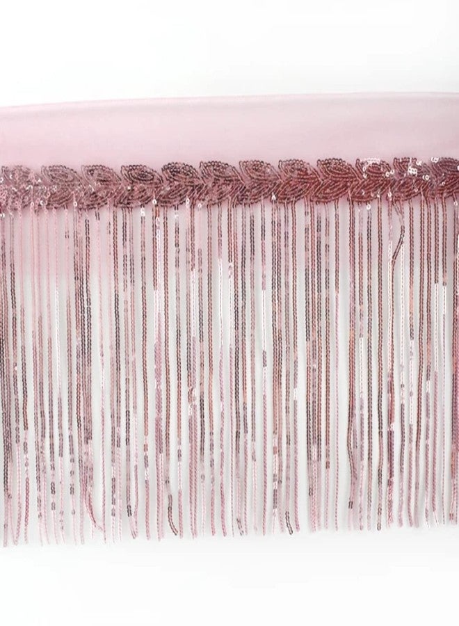 PREMDAS LACES Premdas lace Colorful Sequin Tassel Lace Trim Ribbon Fringe DIY Handmade Dance Performance Clothing Decoration Accessorie 3miter(Rose Gold) - Image 1