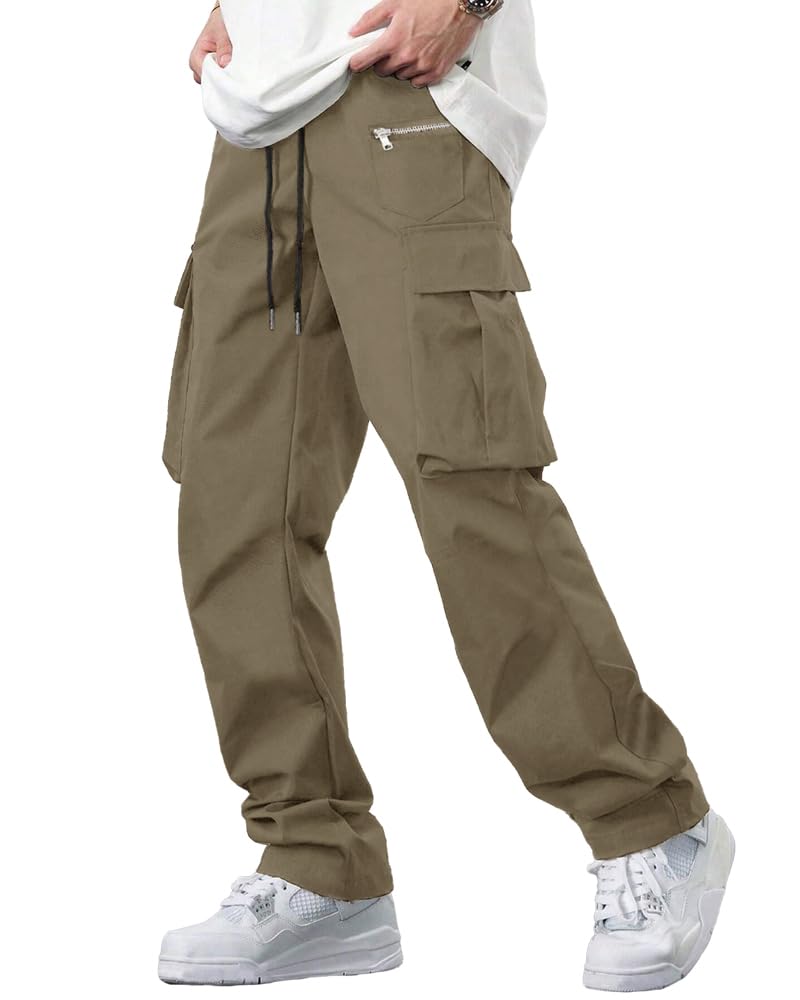 Noble Monk Men's Cargo Pant | Drawstring | Solid Cargo | Multi Pockets Trackpant - Image 1