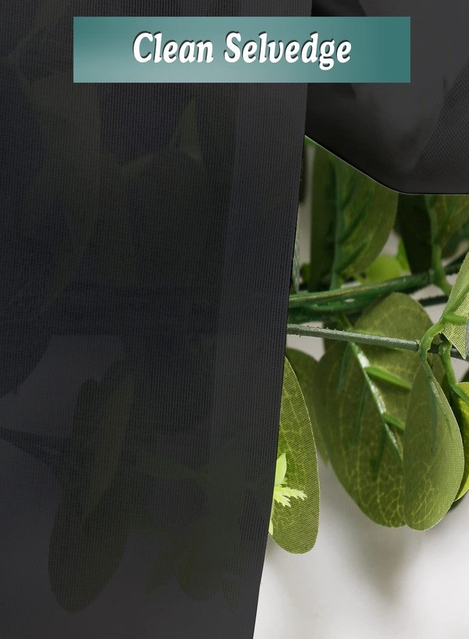 Chyhomenyc ستائر شفافة سوداء طويلة جدًا من Chyhomenyc، طولها 144 بوصة، طقم من قطعتين، ستائر خلفية شفافة للنافذة، مناسبة لسرير ذي مظلة/حفلات الزفاف/غرفة المعيشة/الذكرى السنوية، طولها 12 قدمًا، أبعاد كل قطعة 42 بوصة عرضًا × 144 بوصة طولًا، قطعتان، لون أسود - Image 5