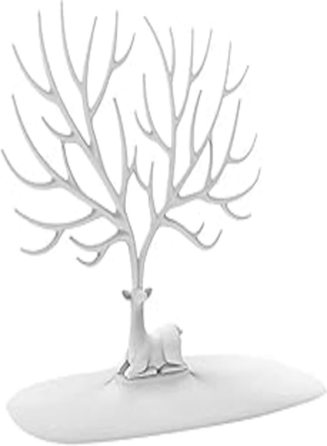Jewelry Holder organizer Jewelry Stand Display Tree,white Deer shape