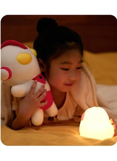 bbet Night Lamp for Kids,Chicken  Shape Silicone Baby Night Light, LED Night Light Colorful Light Color USB Charging Timed Automatic Shutdown Smile Pear-Shape Silicone Bedside Lamp Decoration for Baby, Kids, Teenagers Bedroom,Bed Night Light Cute Gift for Kids, room lights ضوء غرفة النوم اضاءه غرفة النوم  - Image 3