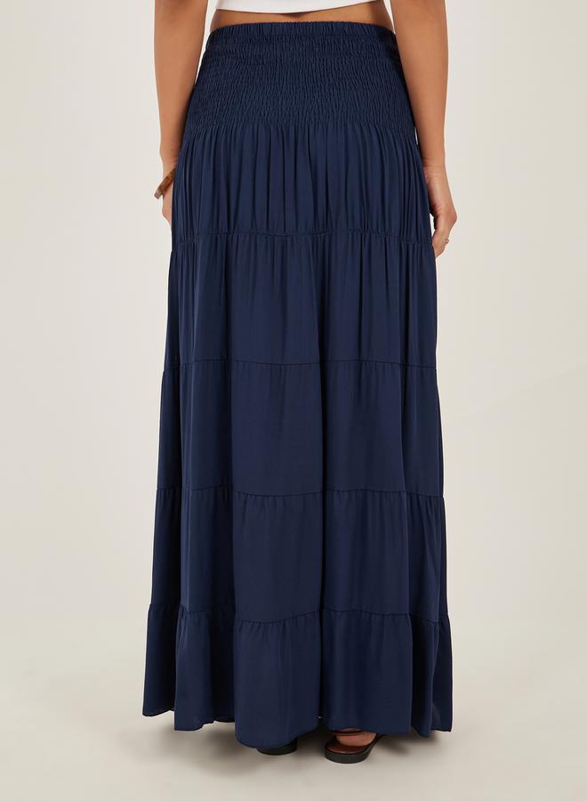 Styli Smocked Tiered A-Line Maxi Dress - Image 4
