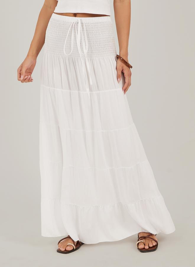 Styli Smocked Tiered A-Line Maxi Dress - Image 2
