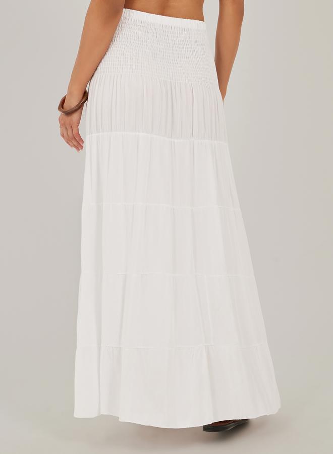 Styli Smocked Tiered A-Line Maxi Dress - Image 4