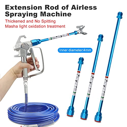 ZHUITU Airless Paint Sprayer Spray Gun Tip Extension Pole Rod 3 Pack Airless Sprayer Gun Spray Painting Wand 8inch 118inch 20inch - Image 3