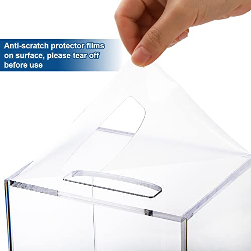 Frcctre 2 Pack Acrylic DVD/CD Storage Box, Clear DVD Holder Case with Handles, Stackable Storage Container Shelf Organizer Bin for CDs, Video Games, Blu-ray, Books, Home, Office - Image 4