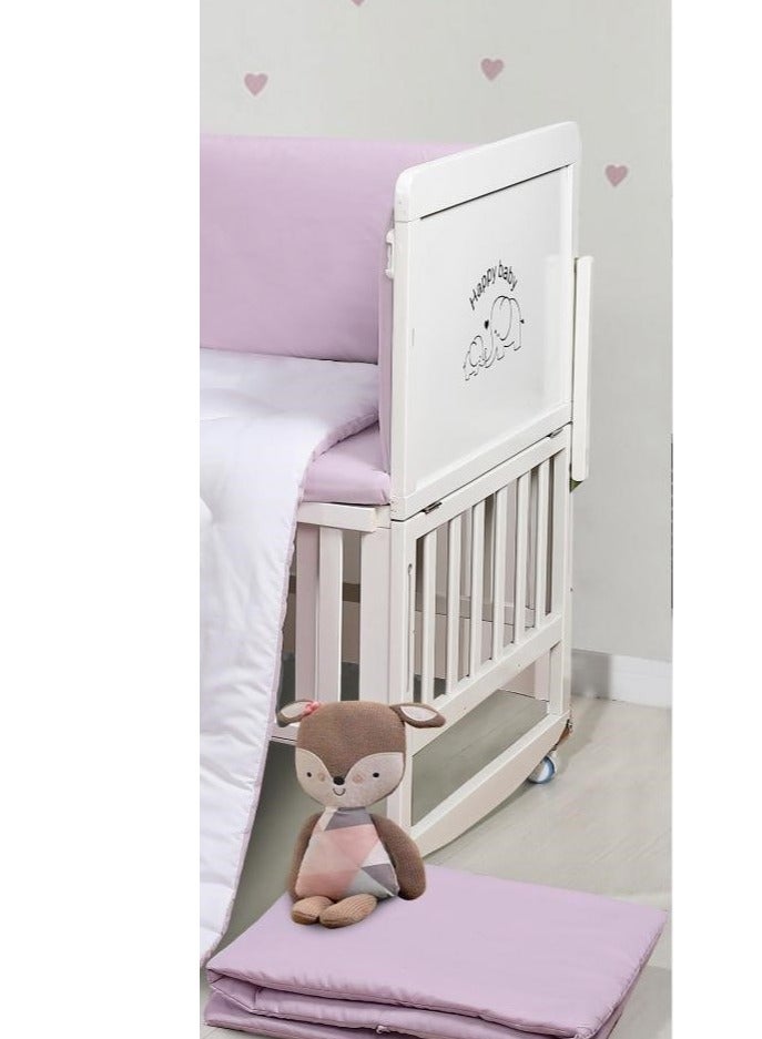 هورس مفرش سرير حواجز سرير اطفال 5 قطع صيفي ليمنح طفلك الراحة من المايكروفايبر ، 5 قطع مقاس اللحاف 132x104سم - Image 2